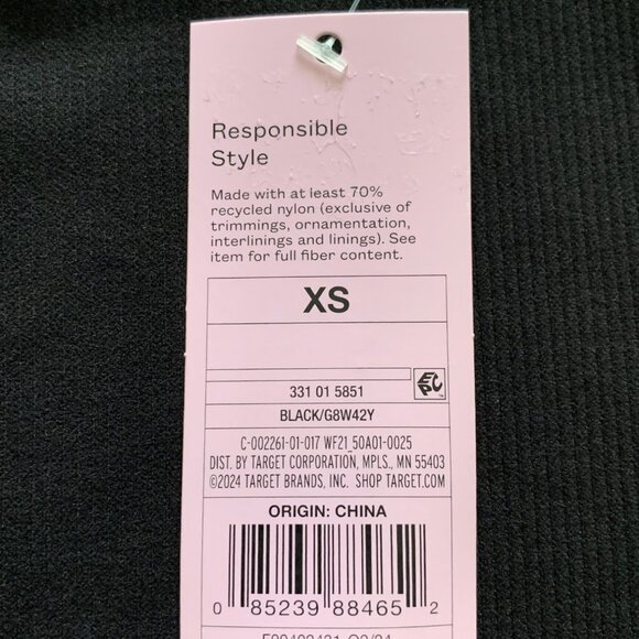 Wild Fable Junior Black Lace Trim Seamless Ribbed Bralette Adjustable Straps XS - Picture 5 of 8